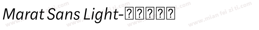 Marat Sans Light字体转换